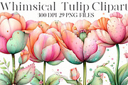 Whimsical Tulip Clipart, an Illustration by Designworld (Thumbnail 1 of 7)