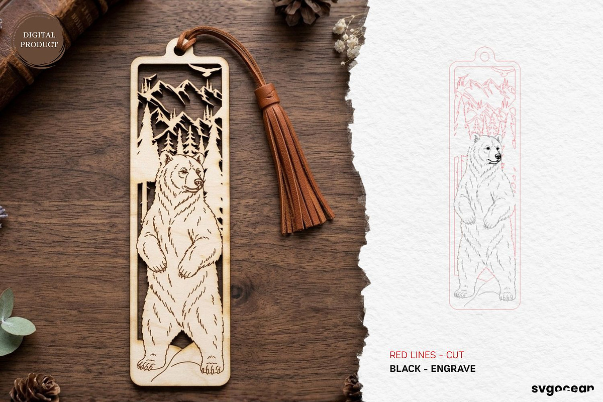 Winter Animals Bookmarks SVG Bundle, a Decorative Illustration by svgocean (Photo 5 of 13)