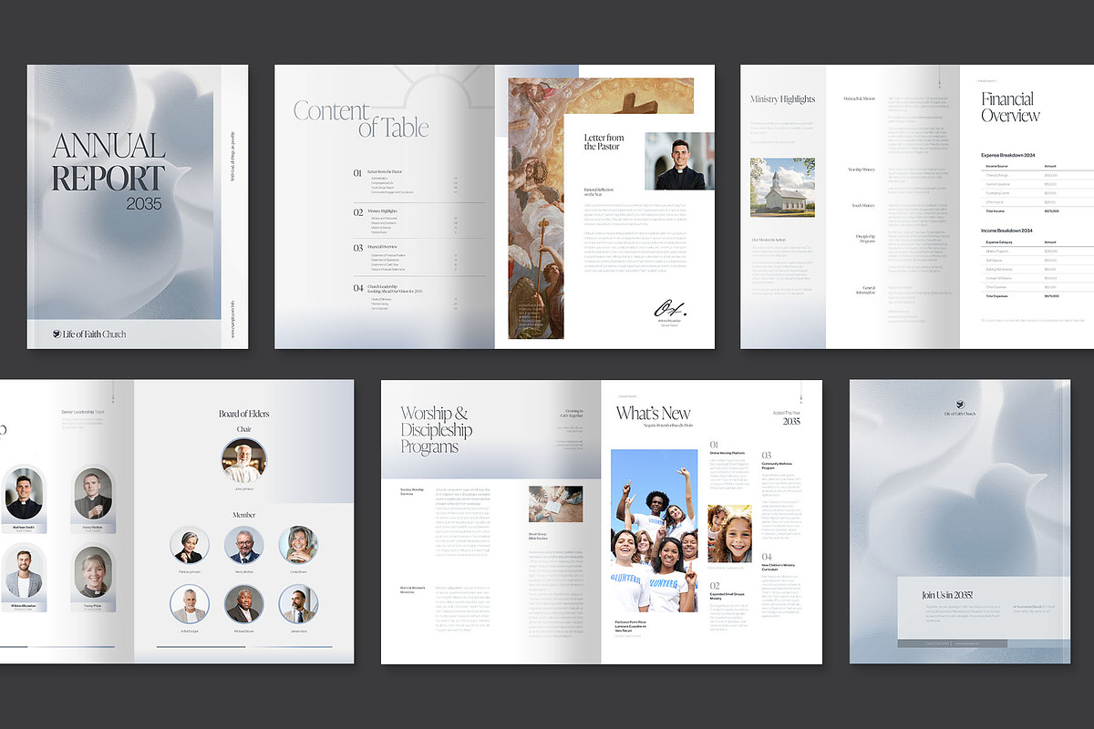 Church Annual Report Template, a Brochure Template by BrandPacks (Photo 2 of 6)