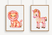Watercolor Safari Animals Clipart, an Illustration by Libby Wishes (Thumbnail 2 of 4)