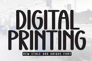 Digital Printing Script Font