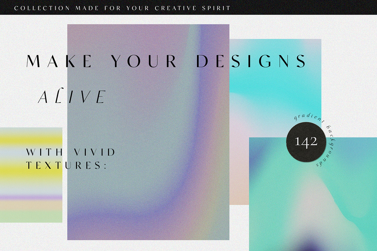 Gradient backgrounds and infographic