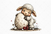 Whimsical Easter Animals Clipart, an Illustration by Craft Nest (Thumbnail 10 of 11)