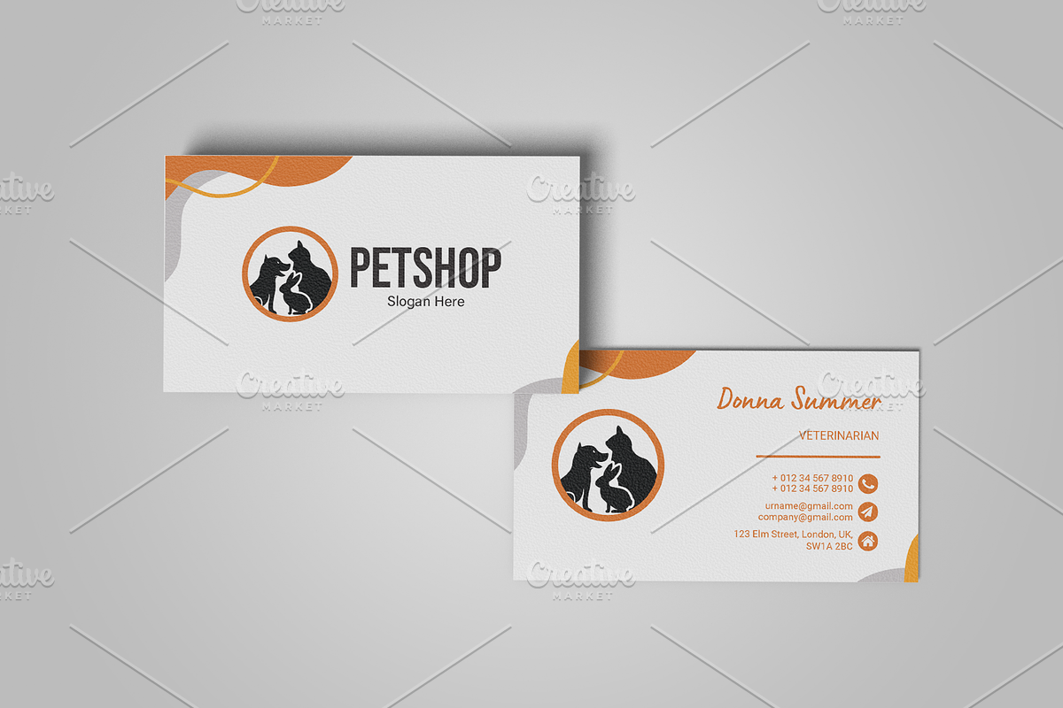 Pet shop business card design, a Business Card Template by Walldecorated (Photo 4 of 7)
