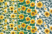12 Joyful Sunflower Seamless Pattern, a Pattern Graphic by Inknfolly (Thumbnail 3 of 7)
