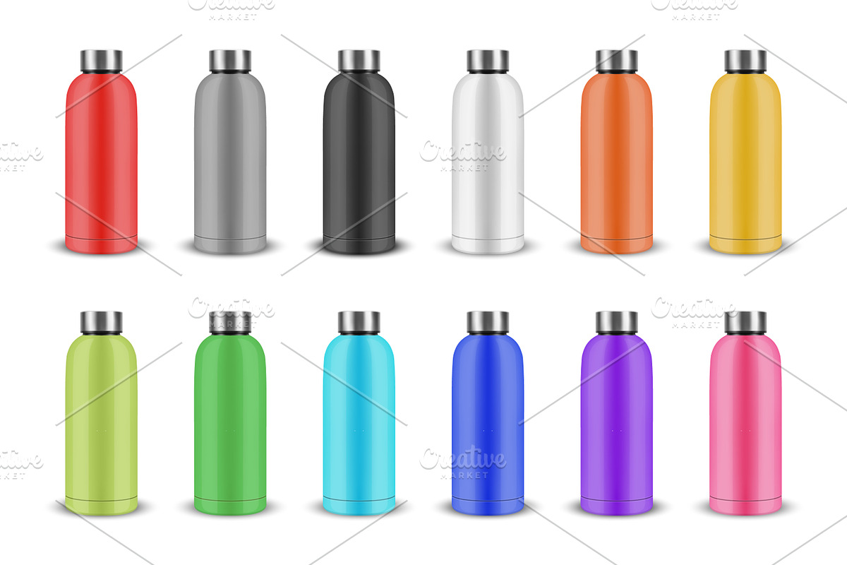 Vector Water Bottles Set, a Graphic by Gomolach (Photo 2 of 3)