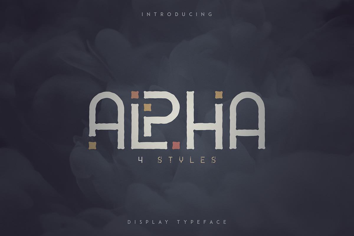 Alpha Display Font - 4 styles