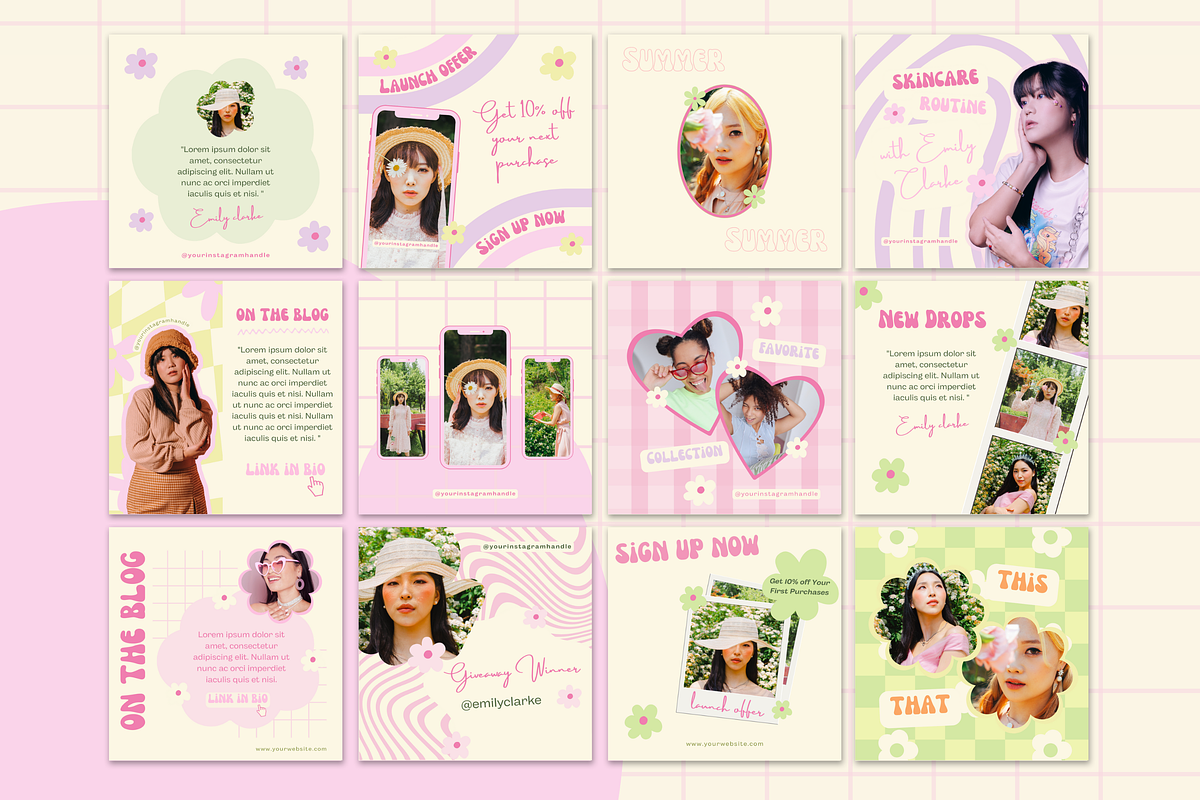 Instagram Post Templates Canva, a Social Media Template by Creative Pixi (Photo 5 of 9)