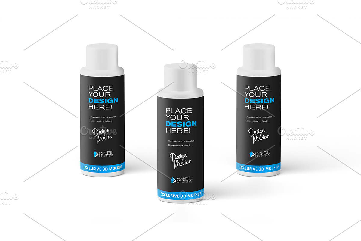 Plastic Shampoo Bottle Mockup, a Packaging Mockup by artBit Design Studio (Photo 9 of 11)