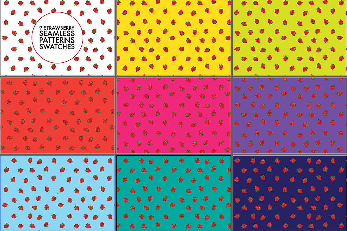 9 Seamless strawberry pattern swatch, a Pattern Graphic by Salty Lunch (Photo 2 of 10)