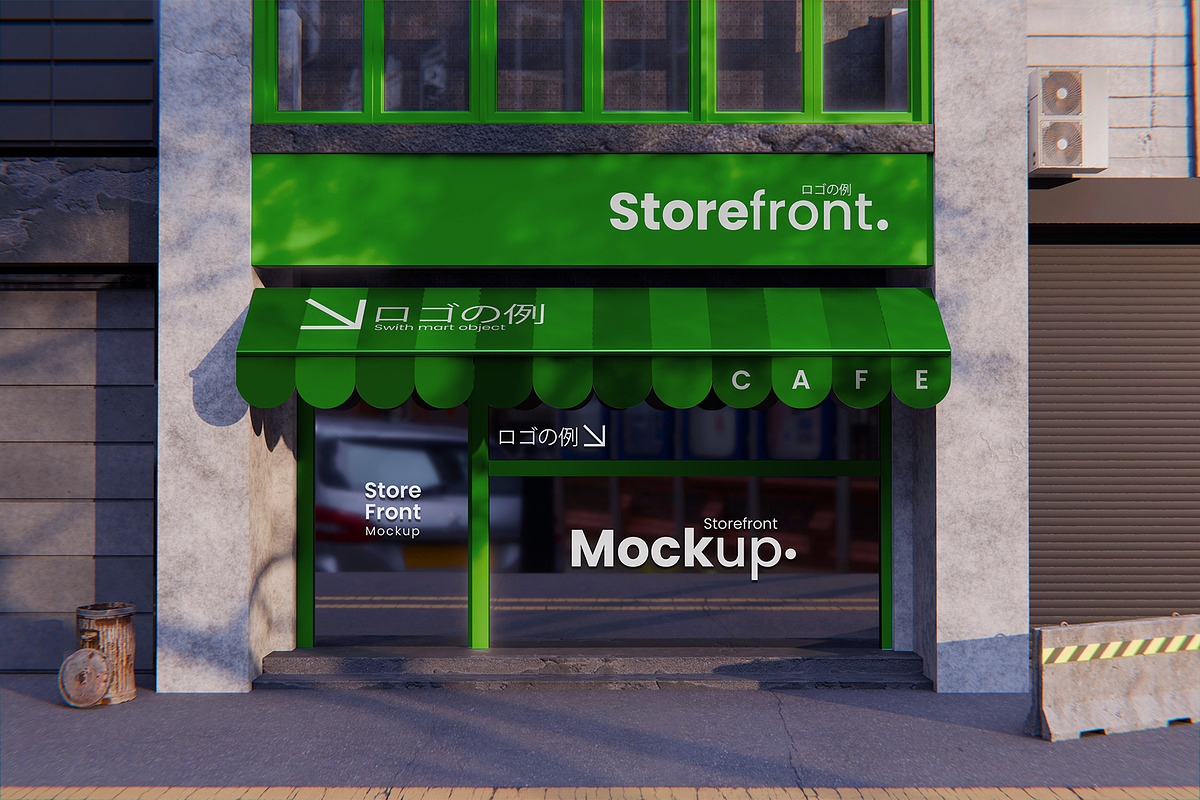 Realistic Store Front Mockup, an Advertising Mockup by Artlogs x Modaldesain (Photo 2 of 5)