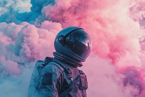 Astronaut in a futuristic spacesuit, a Photo by Pavel_design