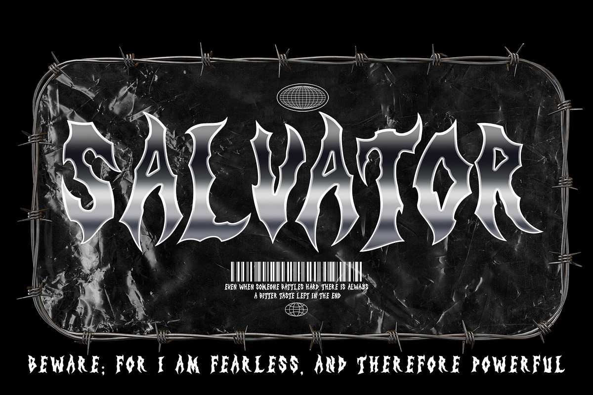 Demones Disaster Horror Metal, a Blackletter Font by dansdesign (Photo 3 of 9)
