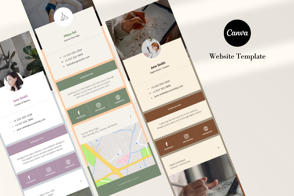 Aesthetic Link in Bio Website Canva, a Landing Page Template by batang (Photo 5 of 5)