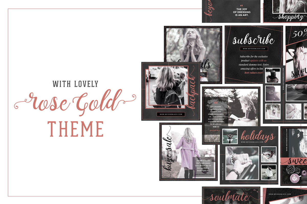 Beyond Black Social Media Pack, a Social Media Template by Typography Prime (Photo 6 of 7)