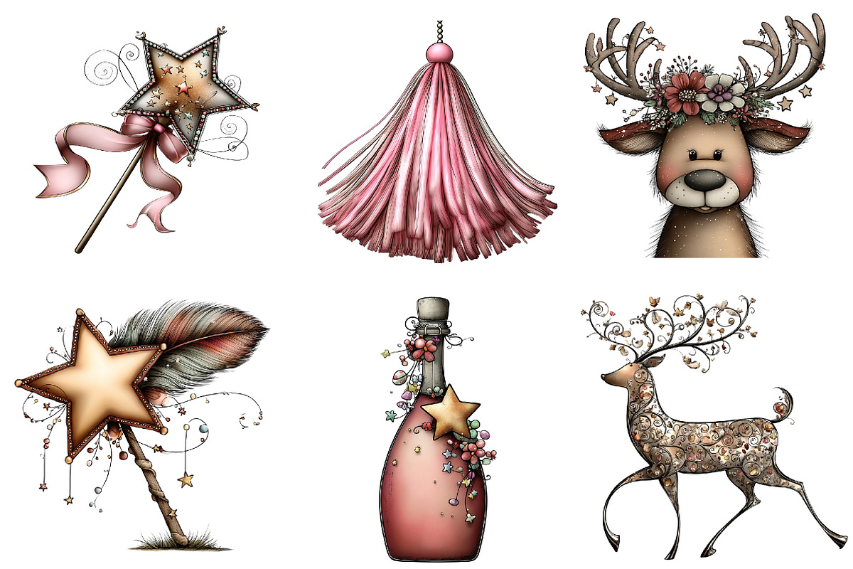 Watercolor Happy New Year Clipart, an Illustration by CreationArt (Photo 3 of 5)
