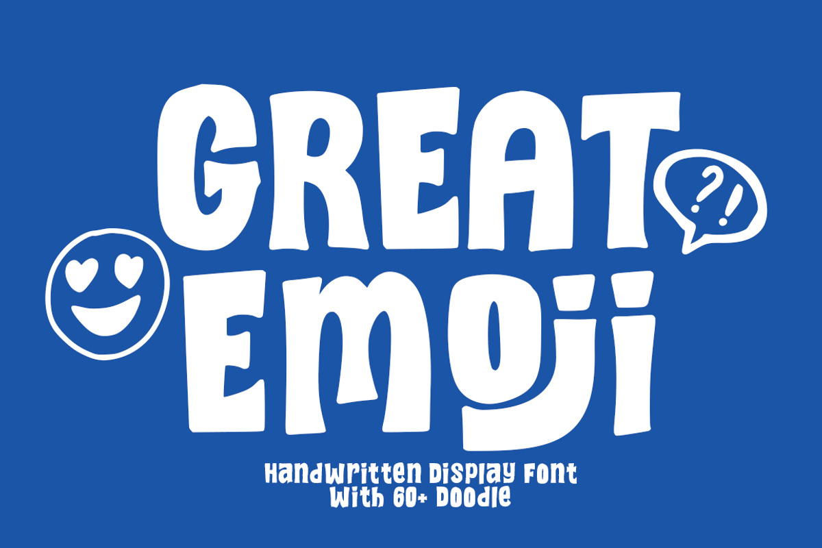 Great Emoji – Fun Handwritten Font, a Handwritten Font by Struggle Studio (Photo 1 of 9)