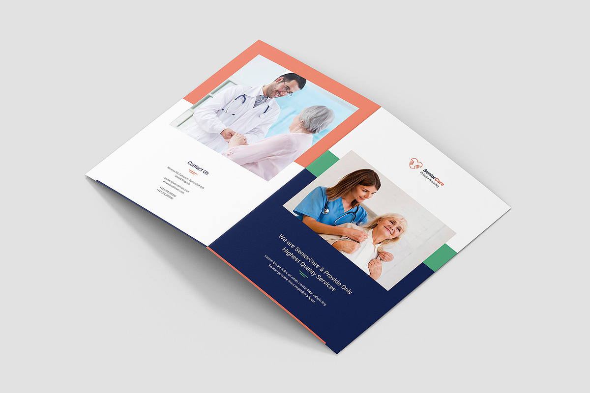 Senior Care Brochure Bifold Canva, a Brochure Template by artbart (Photo 3 of 9)
