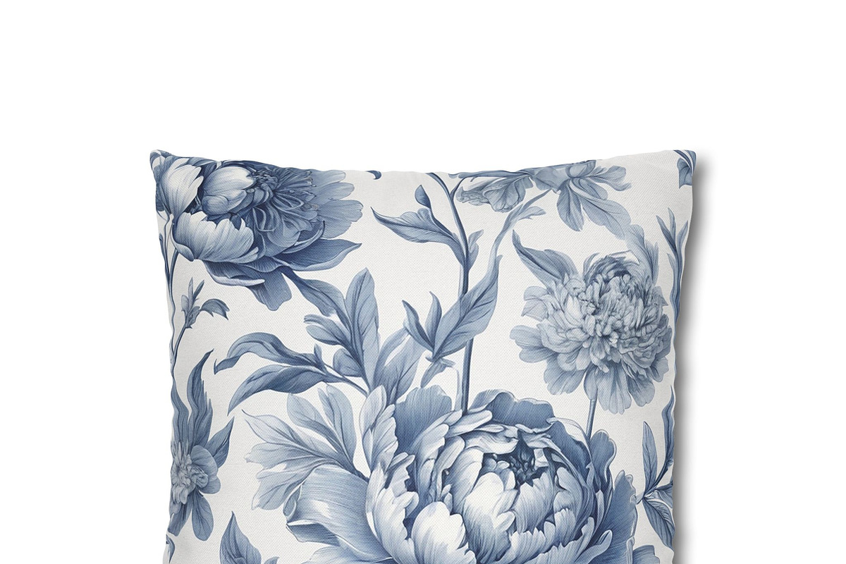 Blue Peony Floral Pattern, a Pattern Graphic by elfy creative (Photo 2 of 3)