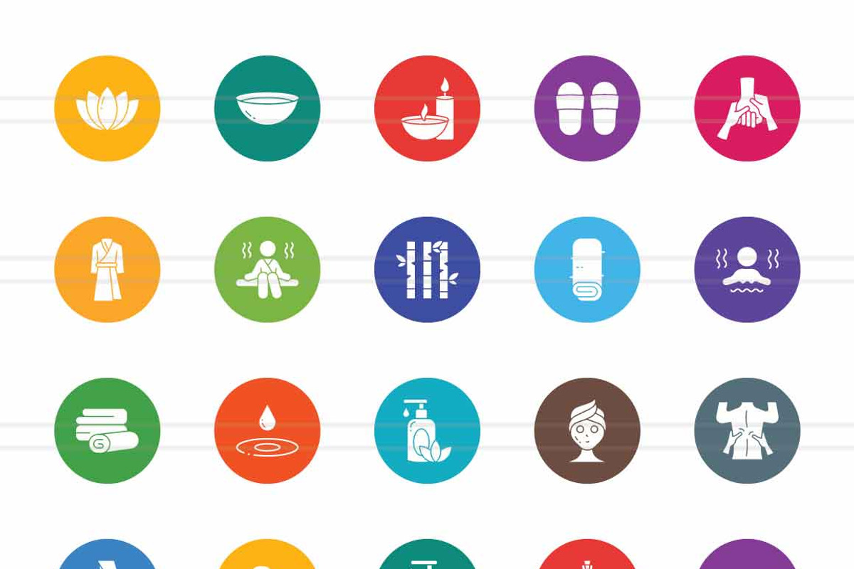Spa Round Filled Icons, an Icon by IconBunny (Photo 2 of 2)