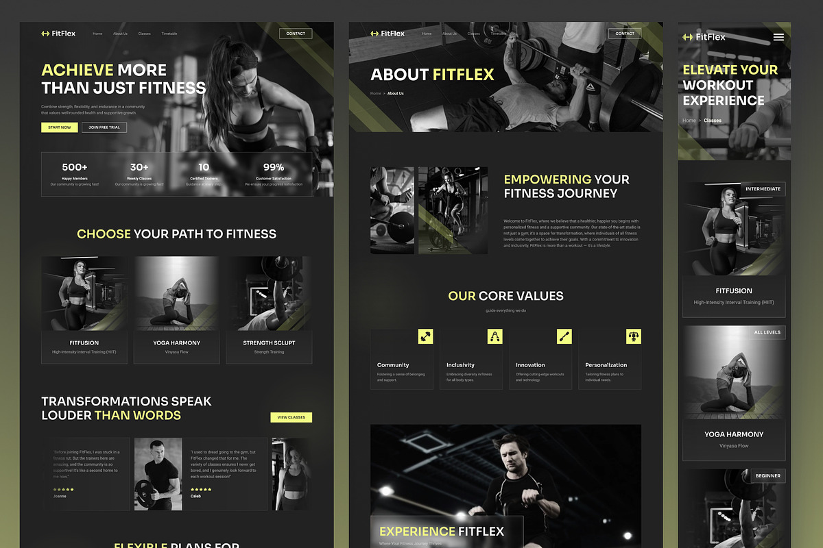 FitFlex - Fitness Gym Studio Framer, a Websites & App Template by peterdraw (Photo 2 of 5)