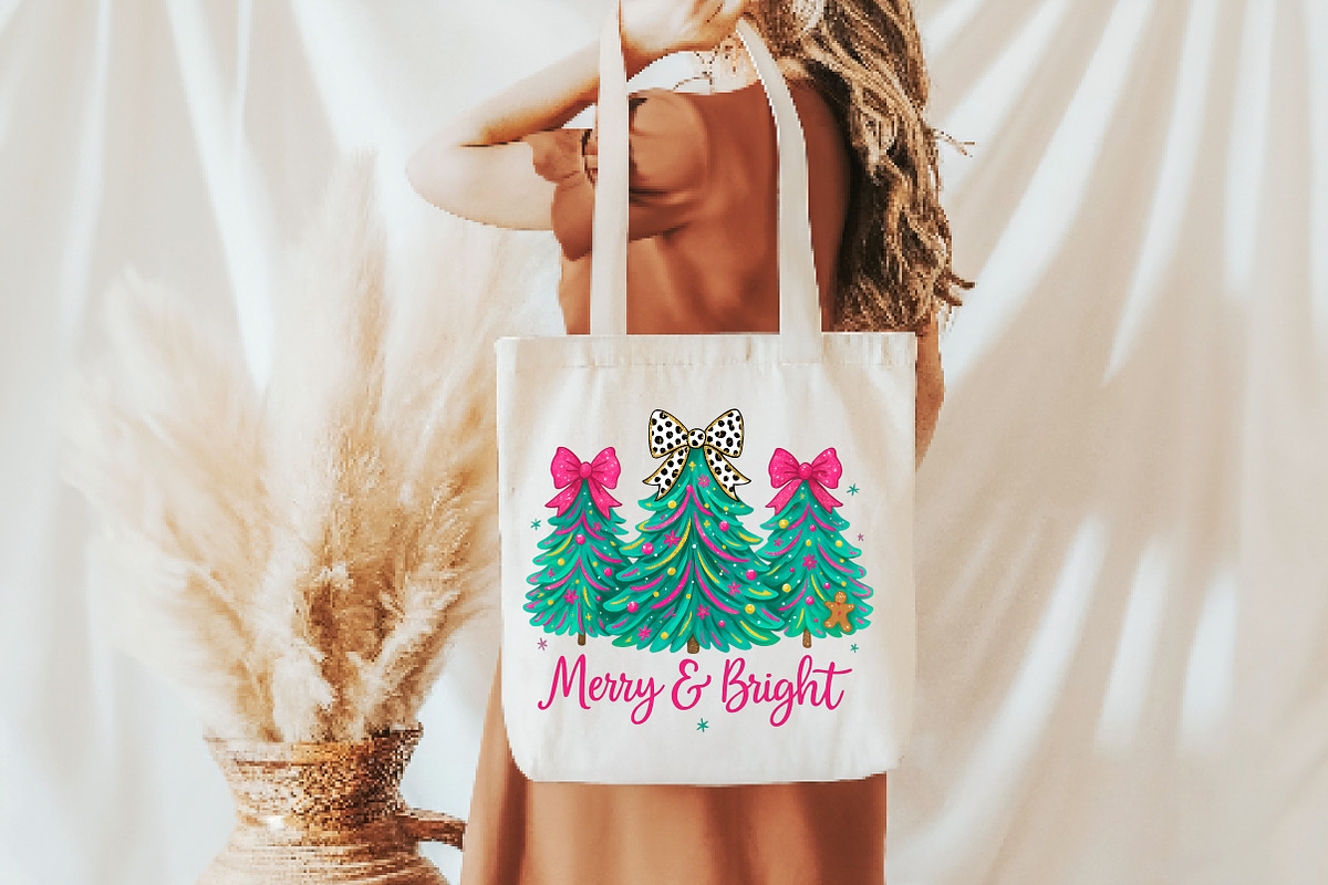 Merry and Bright Christmas Tree PNG, an Illustration by Daily.Designs (Photo 5 of 5)
