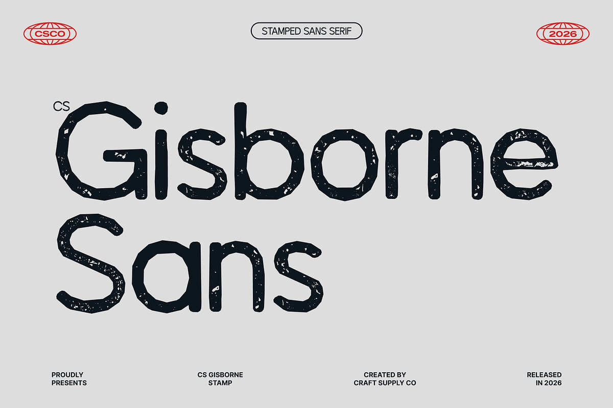 CS Gisborne Stamp, a Sans Serif Font by Craft Supply Co. (Photo 1 of 8)