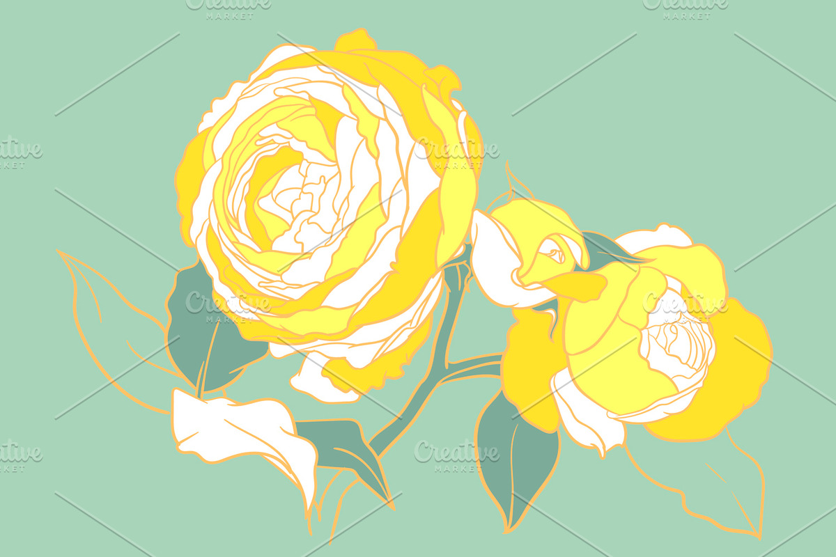 Rose flowers procreate stamp brushes, a Brush Add-On by ViktoriArt (Photo 5 of 6)