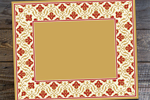 Arabic Floral Frame, a Card Template by Azat1976