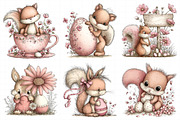 Whimsical Easter Squirrel Clipart, an Illustration by Daily.Designs (Thumbnail 4 of 8)