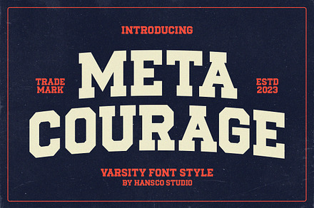 Meta Courage Varsity Font, a Slab Serif Font by Burhan Afif