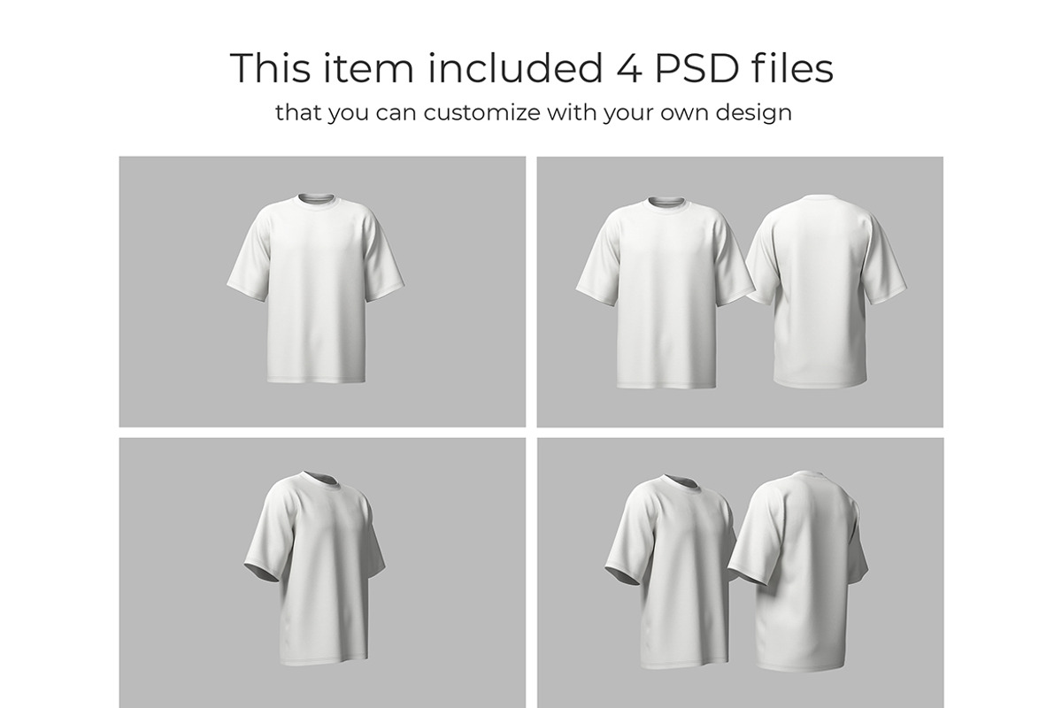 Oversized T-Shirt Mockup, a Shirt Mockup by simuradi (Photo 6 of 6)