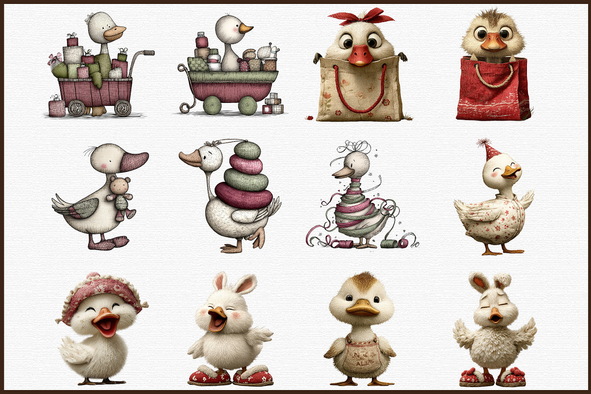 Silly Goose Baby Shower Clipart, an Illustration by Sublimation Artist (Photo 3 of 6)