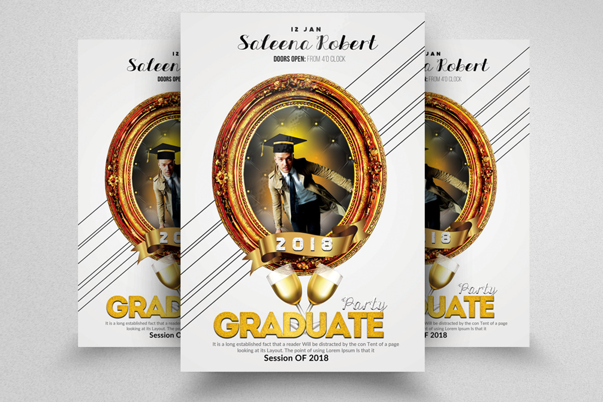 Graduation Party Flyer Template, a Flyer Template by Design Up (Photo 1 of 2)
