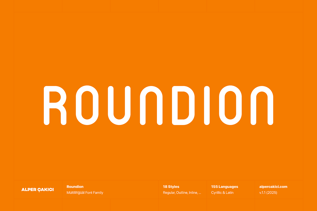 Roundion Cyrillic Font Family, a Sans Serif Font by alpercakici (Photo 1 of 16)