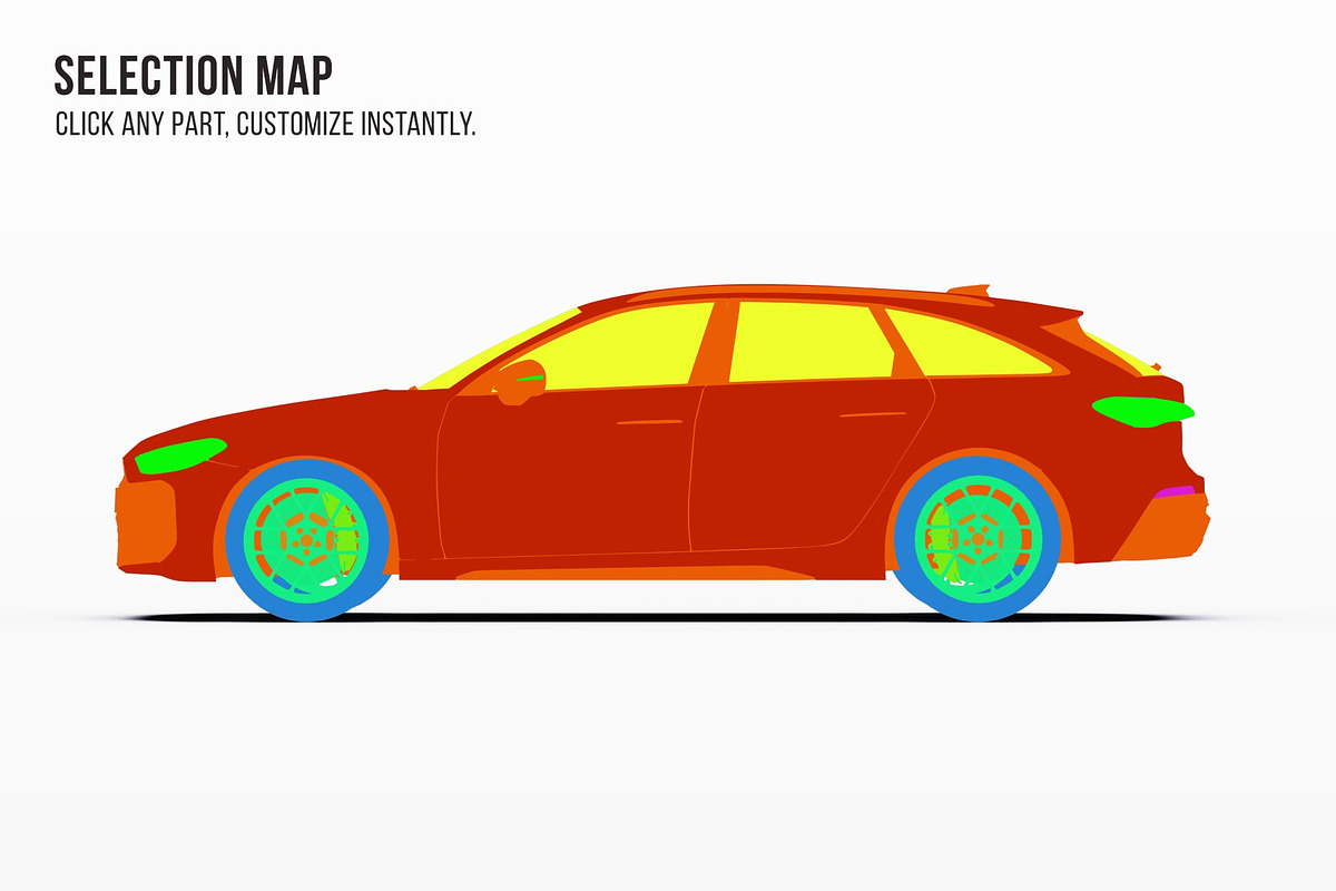 2027 Sport Performance Wagon Set, an Advertising Mockup by Halal Graphic Studio (Photo 6 of 12)
