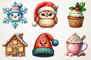 Cute Cartoon Christmas Clipart, an Illustration by RobertsArt (Thumbnail 7 of 7)