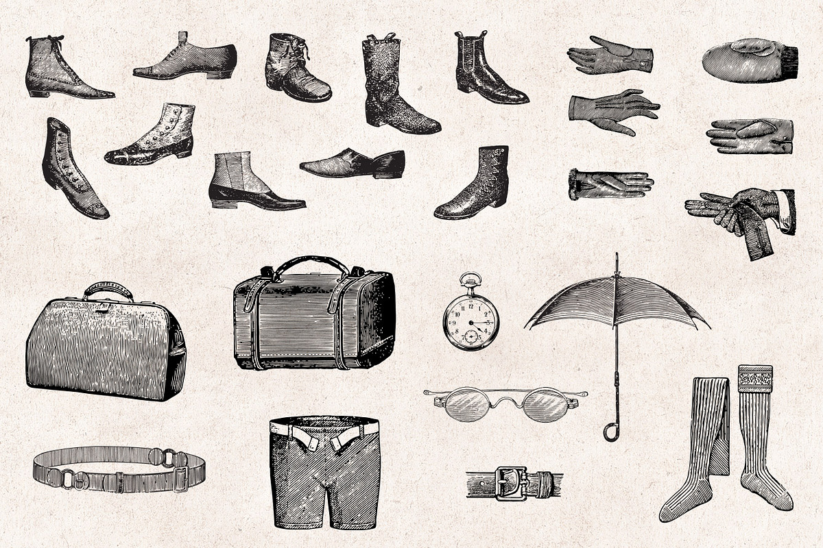 Men's Fashion - Vintage Engravings, an Illustration by Graphic Goods (Photo 4 of 7)