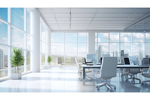 workspace contemporary office, a Technology Photo by pikepicture