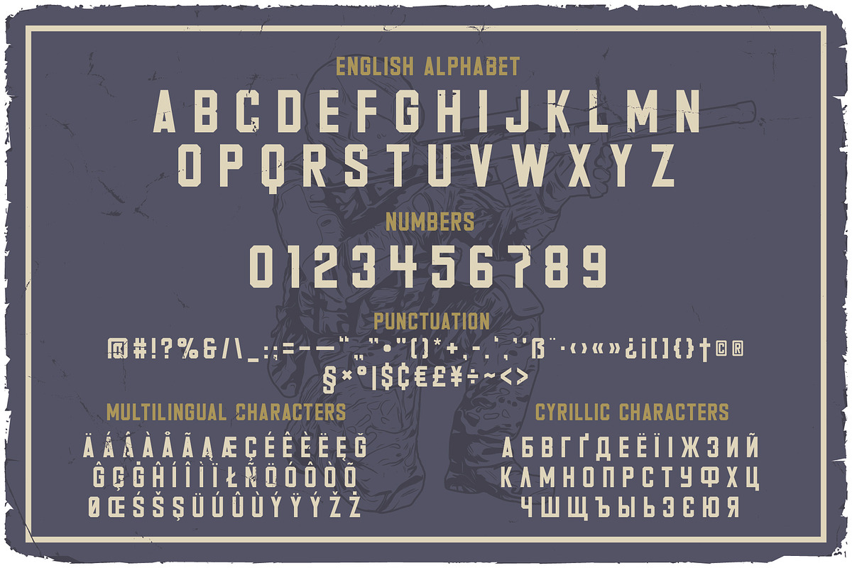 Militarist Font And Graphics, a Blackletter Font by VozzyStock (Photo 2 of 10)