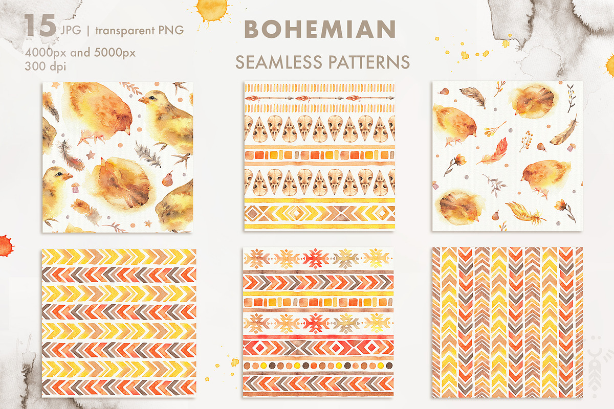 Chicken Seamless Patterns, a Pattern Graphic by Lumitar (Photo 2 of 7)