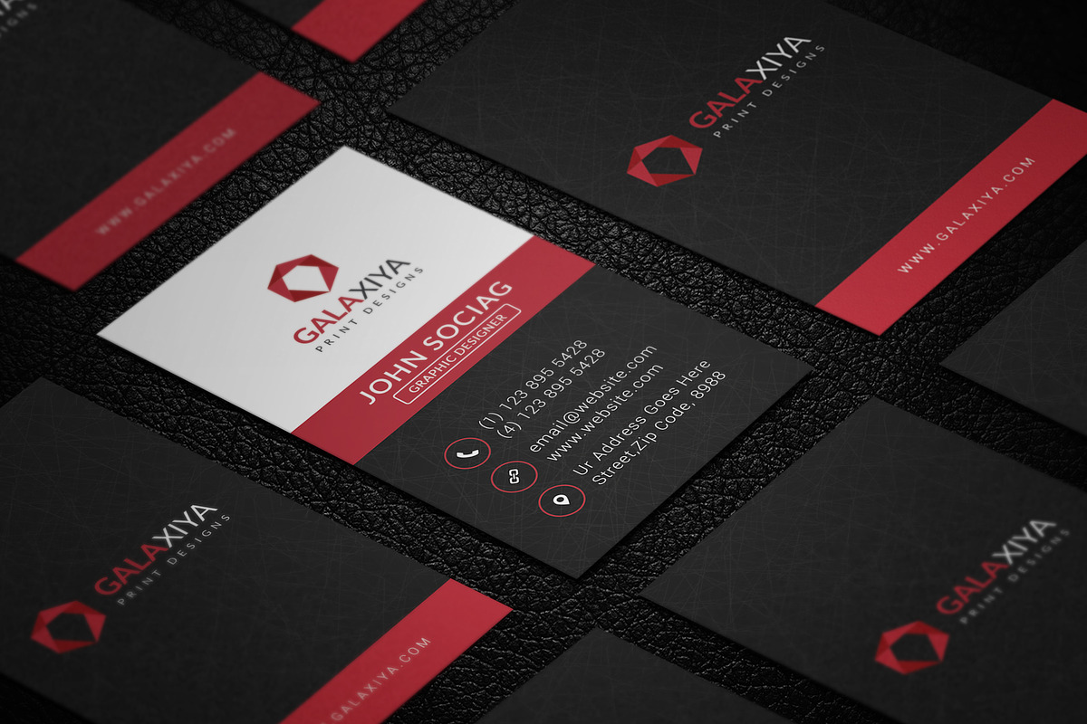 Modern Vertical Business Cards, a Business Card Template by Galaxiya (Photo 4 of 10)