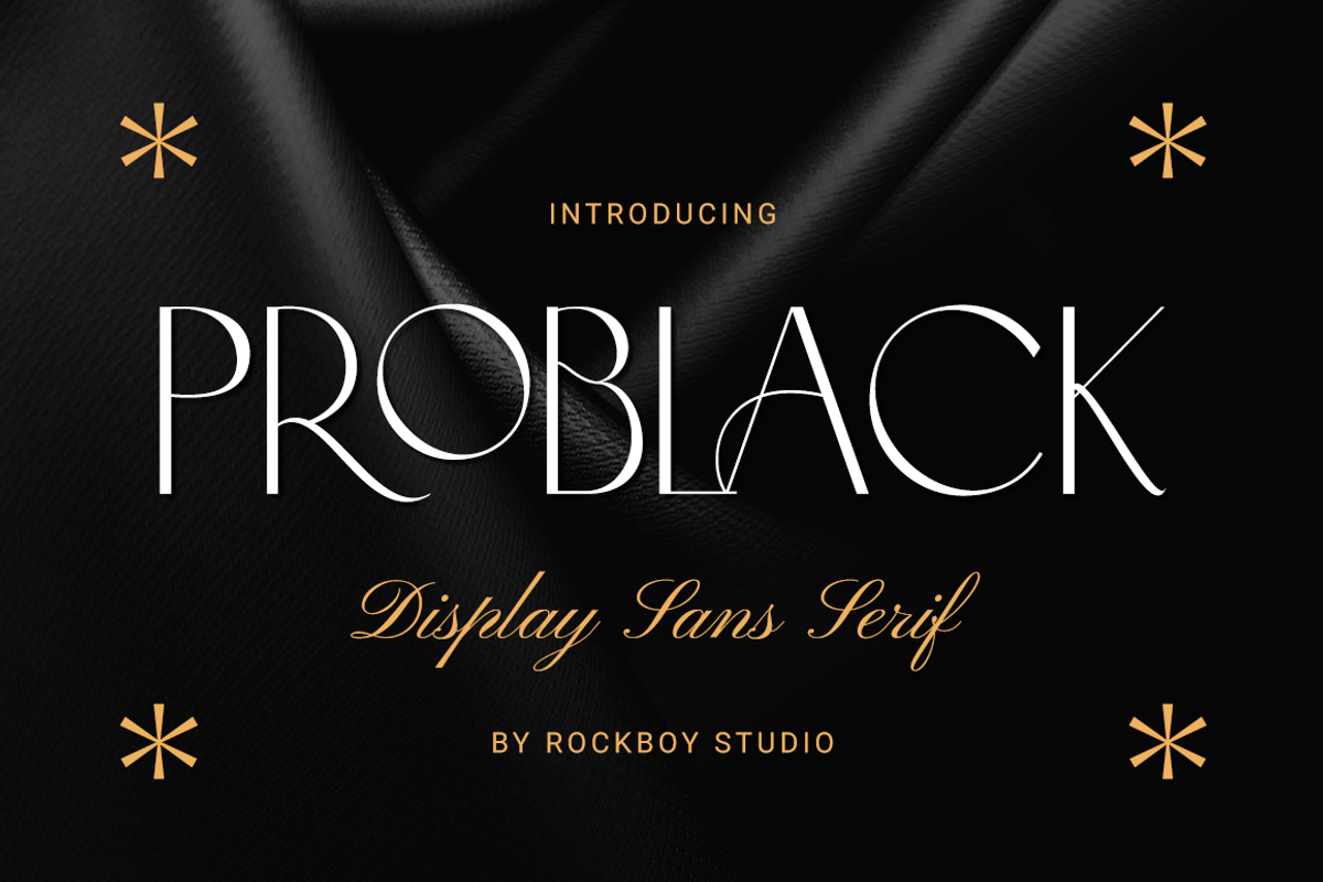 Problack - Elegant Sans Serif, a Sans Serif Font by RockboyStd (Photo 1 of 12)