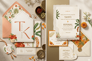 Tropical Marigold Wedding Invite