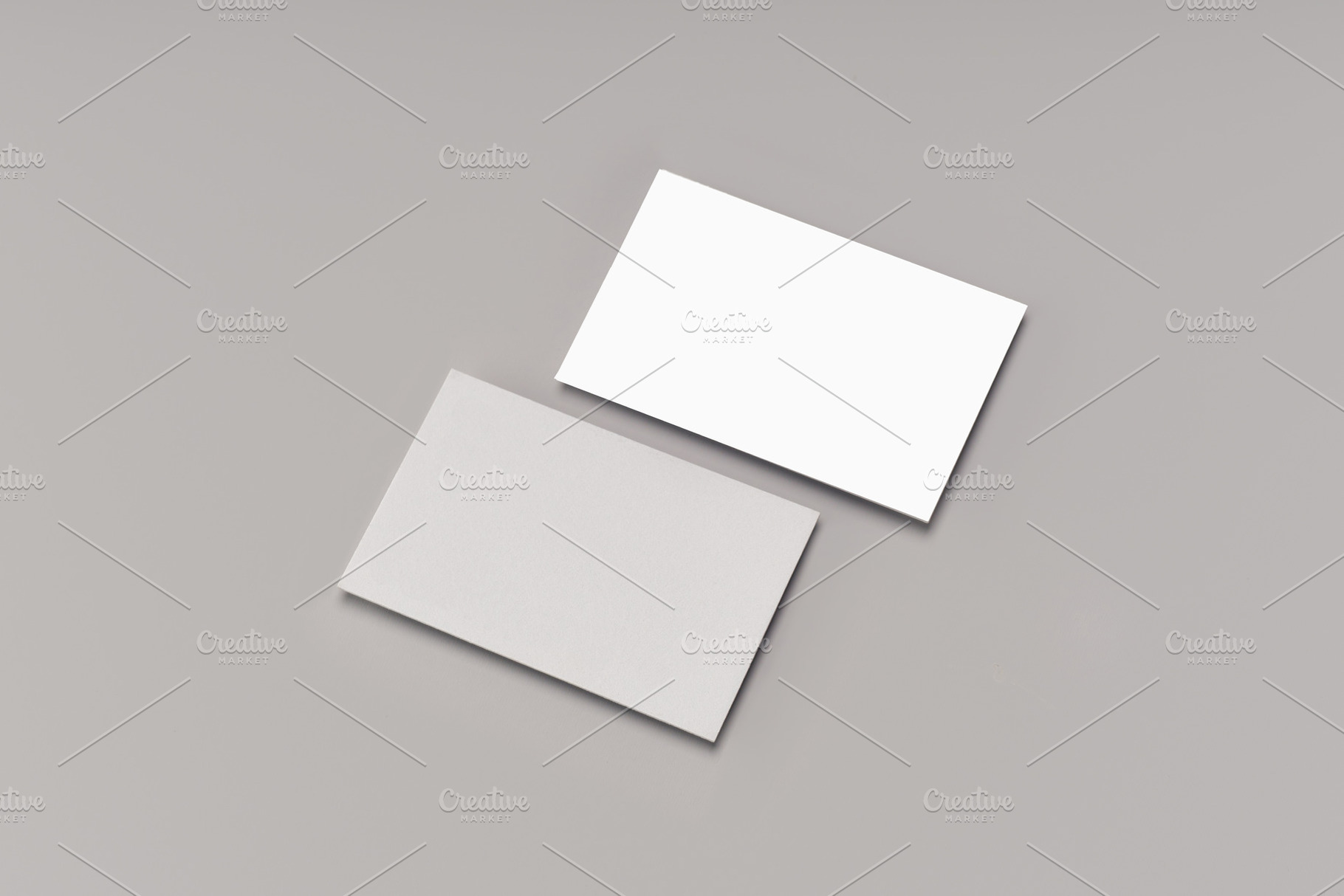 Modern business card mockup template on gray background, a Business Photo by Asya Nurullina