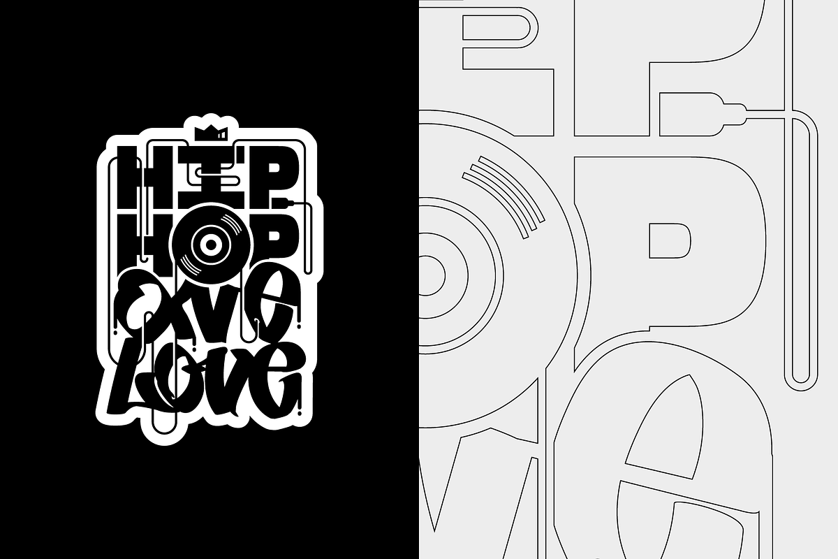 * HIP HOP ONE LOVE * Custom tag, an Object Graphic by V2.GRAPHICS (Photo 4 of 5)
