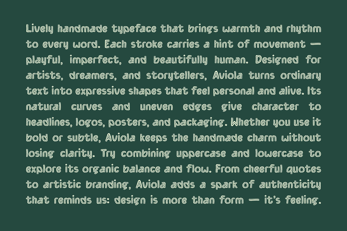 Aviola - Hand drawn Sans, a Handwritten Font by Uncarving (Photo 8 of 9)