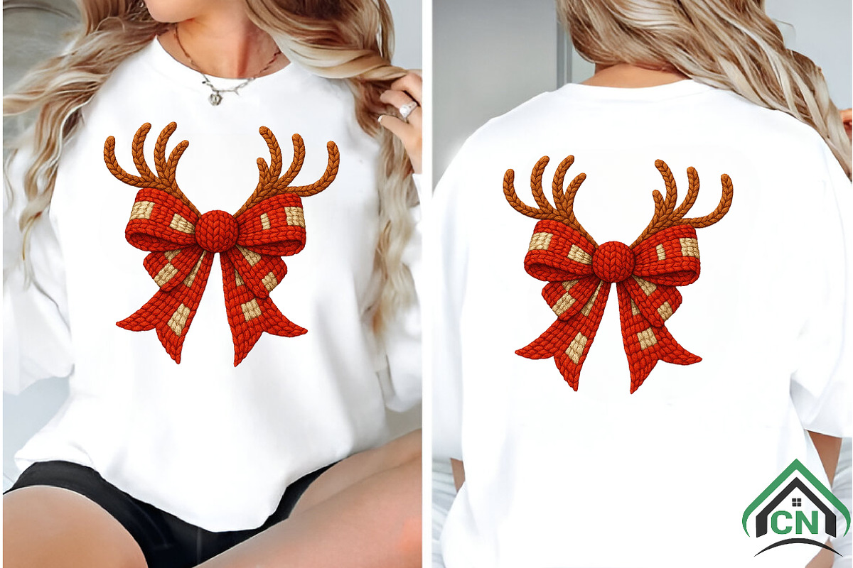 Faux Crochet Christmas Coquette Bow, an Illustration by Craft Nest (Photo 4 of 7)