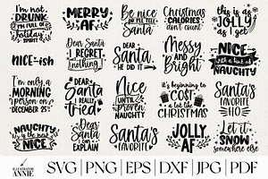Funny Christmas SVG Quote Bundle