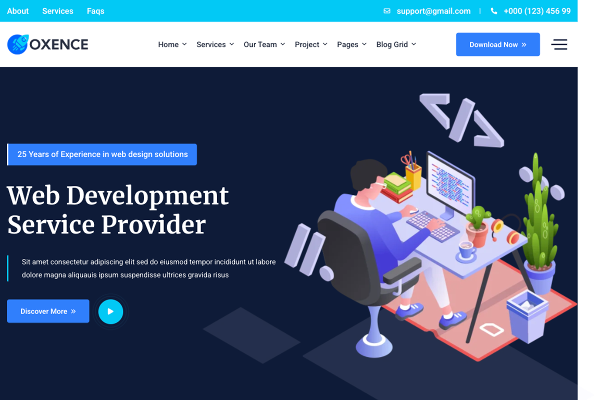 Web Design Agency Elementor WordPres, a WordPress Template by UInstrument (Photo 5 of 12)